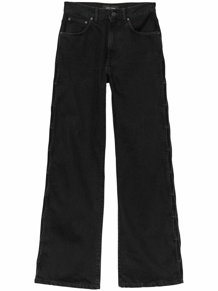 Purple Brand high-waisted wide-leg jeans - Black Cover