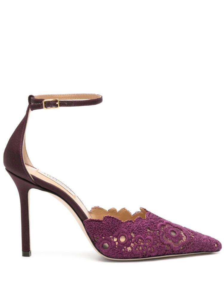 Arteana Amalfi D'Orsay 95mm lace pumps - Purple Cover