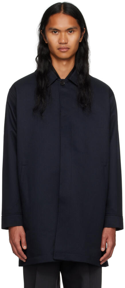 mfpen SSENSE Exclusive Navy Coat Cover