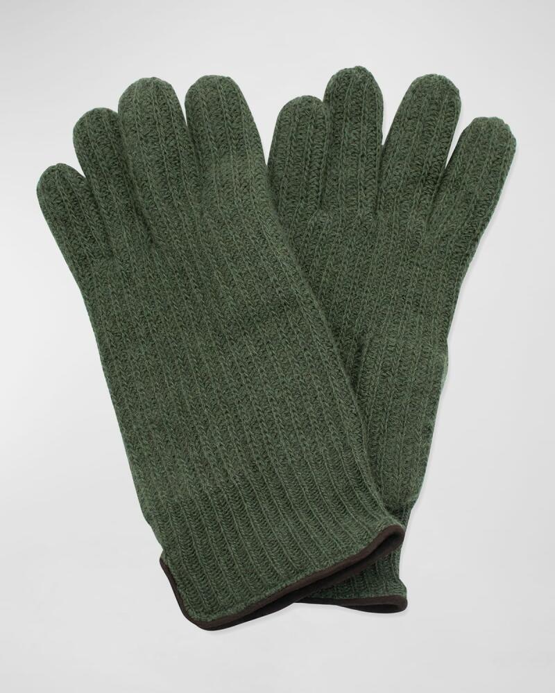 Portolano Men's Rbbed Cashmere Gloves Cover