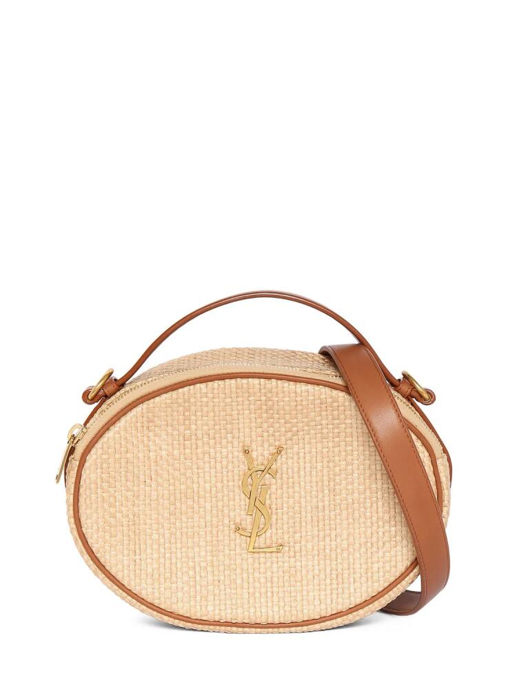 SAINT LAURENT Cassandre Raffia Camera Bag Cover