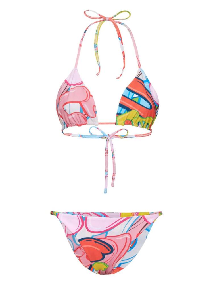 Philipp Plein Bombing Graffiti bikini - Pink Cover