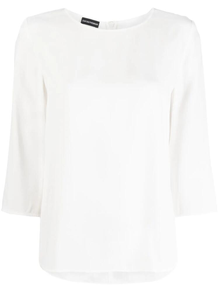 Emporio Armani three-quarter sleeve blouse - White Cover