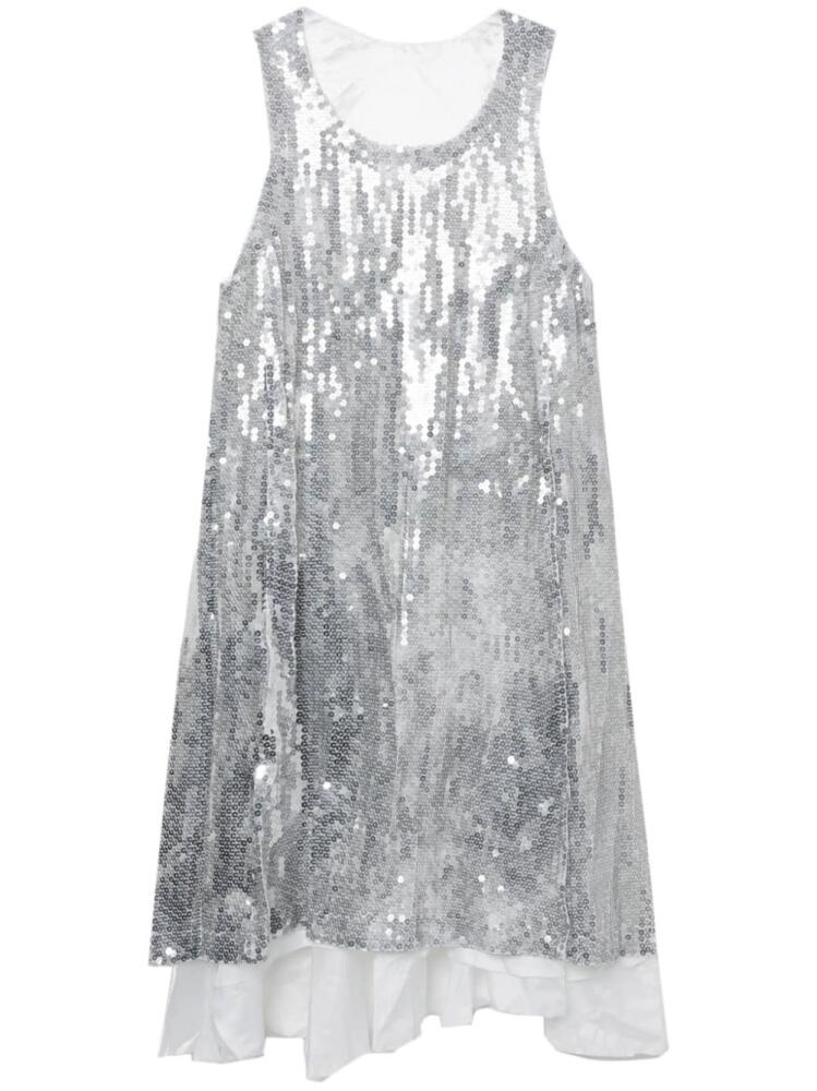 Black Comme Des Garçons metallic sequinned midi dress - White Cover