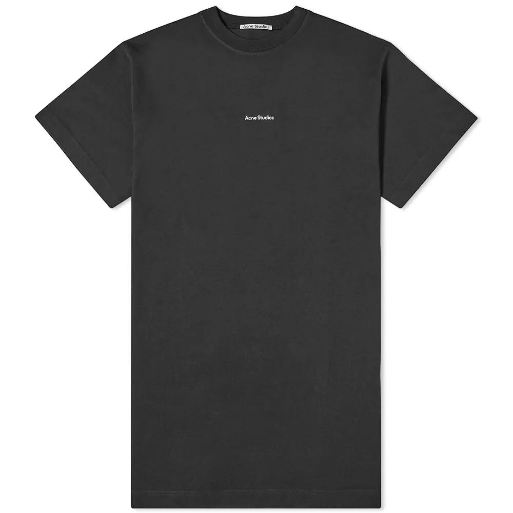 Acne Studios Women's Logo T-Shirt Dress in Black Cover