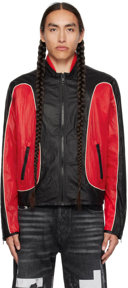 Diesel Black & Red Paneled Jacket Cover