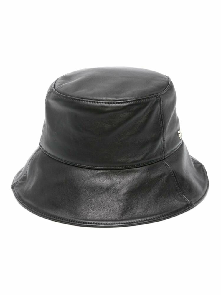 Helen Kaminski Whitney leather bucket hat - Black Cover