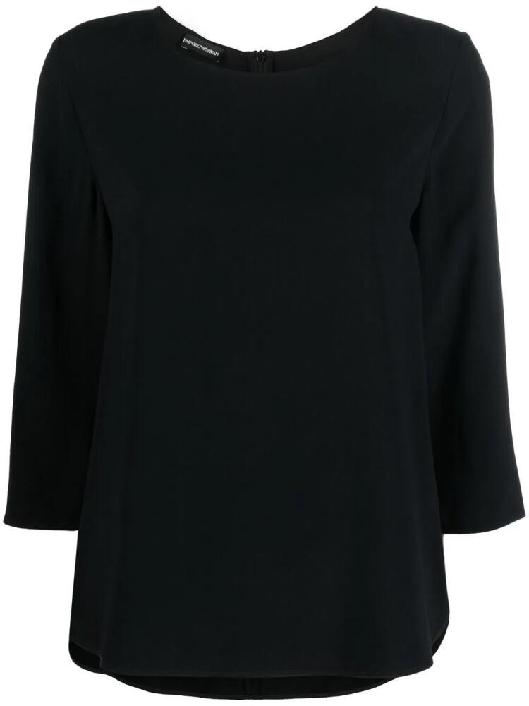 Emporio Armani three-quarter sleeve blouse - Black Cover