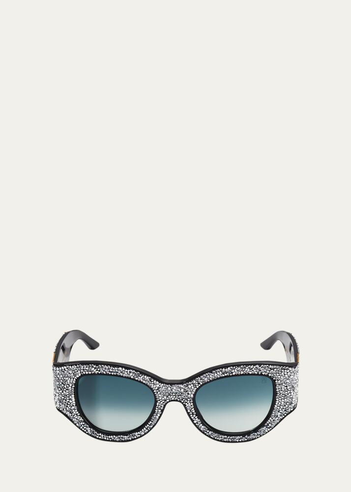 Anna-Karin Karlsson Lucky Goes to Vegas Crystals & Acetate Cat-Eye Sunglasses Cover