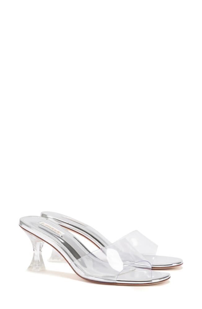 Larroudé Vivi Slide Sandal in Silver Cover