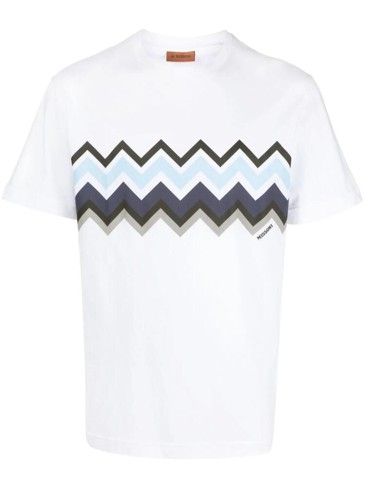 Missoni graphic-print short sleeved T-shirt - White Cover