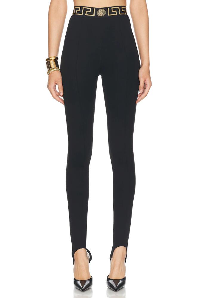 VERSACE Stirrup Legging in Black Cover