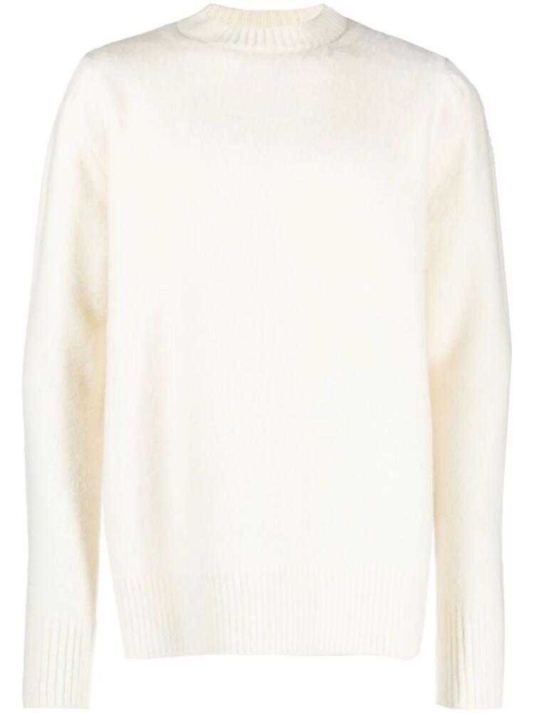 OAMC logo intarsia-knit wool jumper - White Cover