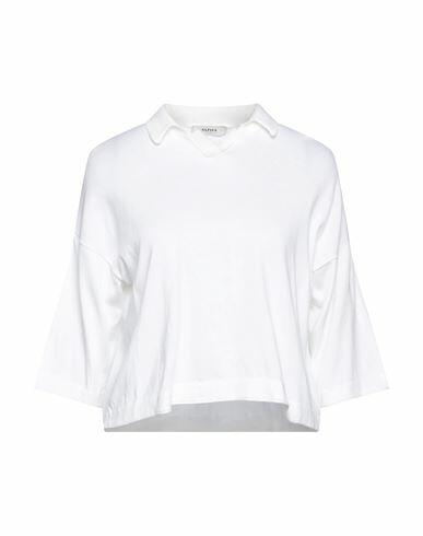 Alpha Studio Woman Sweater White Cotton Cover