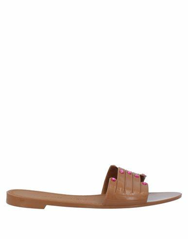 Charlotte Olympia Woman Sandals Camel Rubber Cover