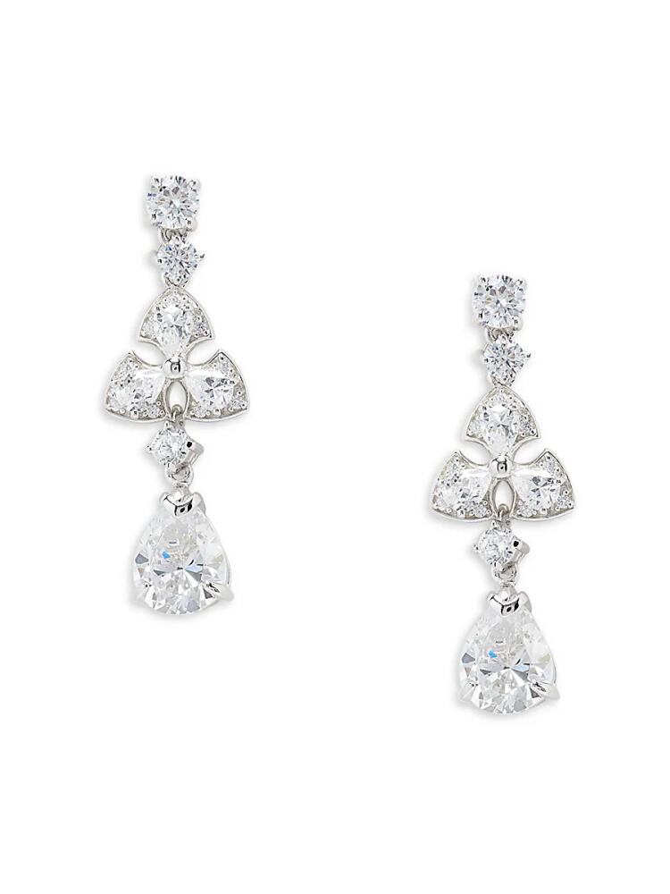 Lafonn Women's Platinum Plated Sterling Silver & 5.82 TCW Simulated Diamond Drop Earrings Cover