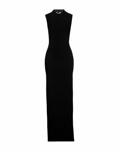 Sportmax Woman Maxi dress Black Viscose, Polyester Cover