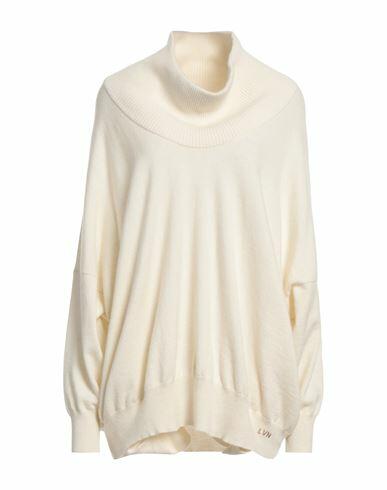 Liviana Conti Woman Turtleneck Off white Cashmere, Polyamide Cover