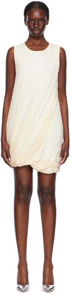 Helmut Lang Beige Bubble Minidress Cover