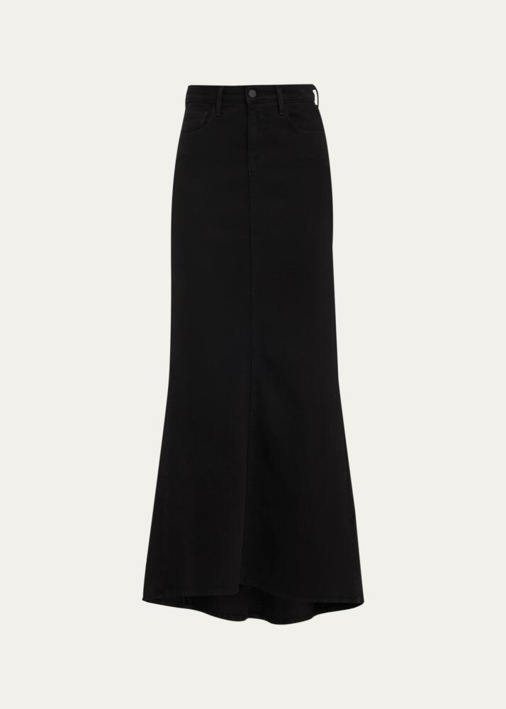 L'Agence Kailani Denim Mermaid Maxi Skirt Cover