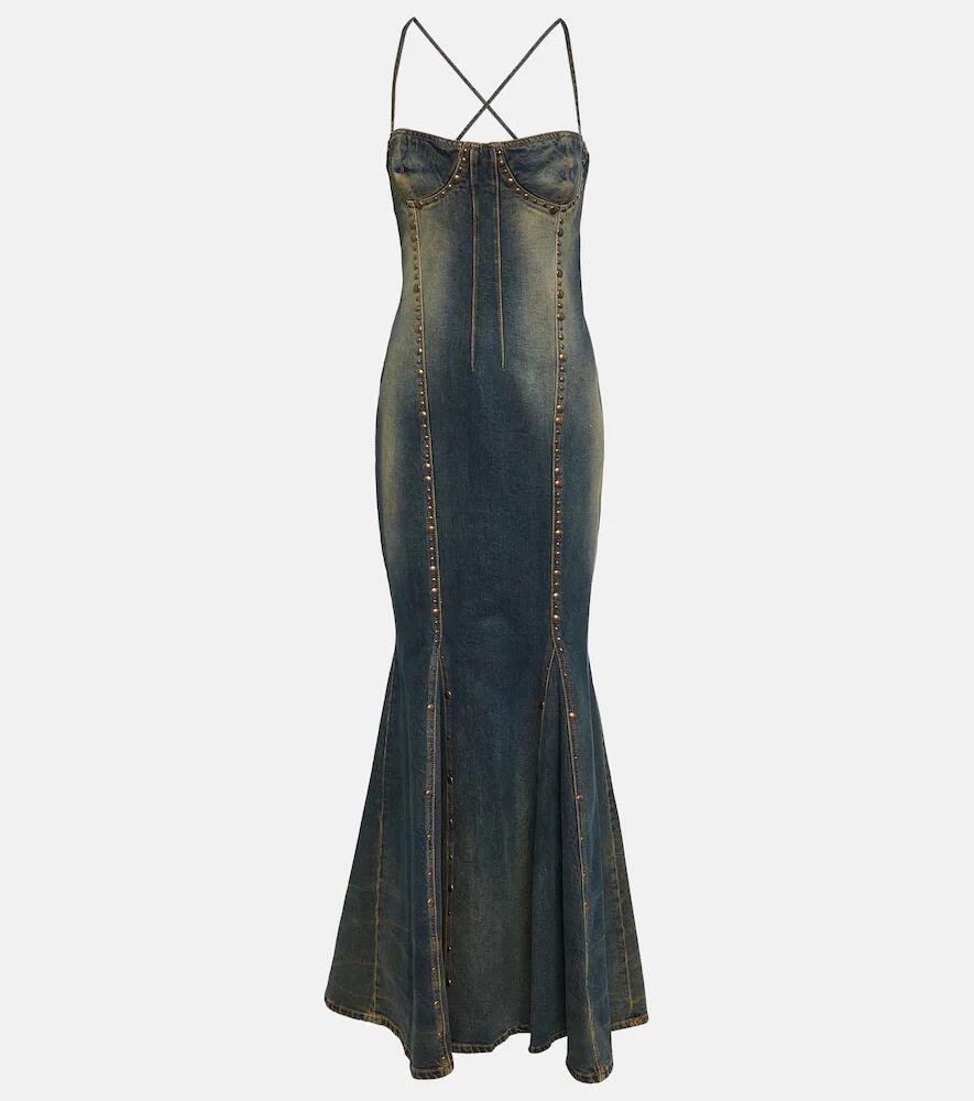 Blumarine Embellished denim gown Cover