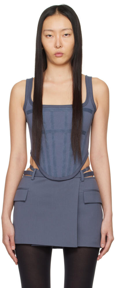 Dion Lee Gray Corset Tank Top Cover