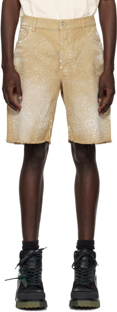 Heron Preston Beige Powder Wash Shorts Cover