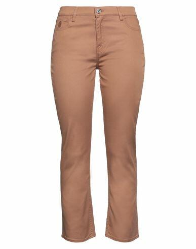 Trussardi Woman Pants Brown Cotton, Lyocell, Elastane Cover