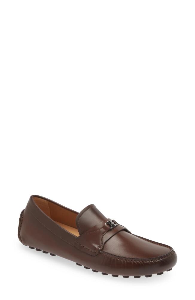 FERRAGAMO Florin Driving Loafer in Cocoa Brown Cover