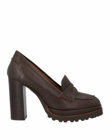 Elvio Zanon Woman Loafers Dark brown Soft Leather Cover