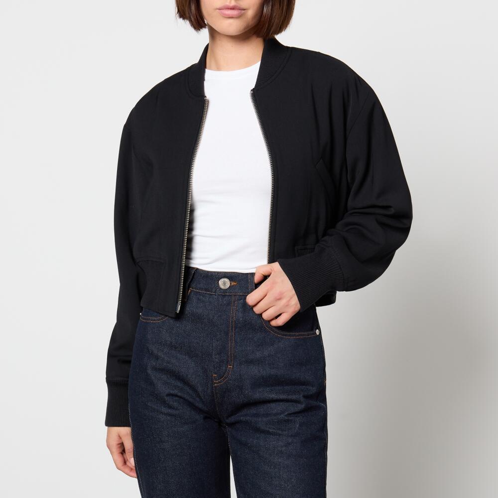 AMI Crepe Cropped Bomber Jacket Cover