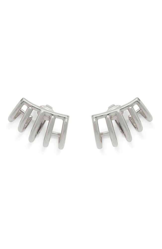 Lady Grey Cage Clip-On Earrings in Silver Cover