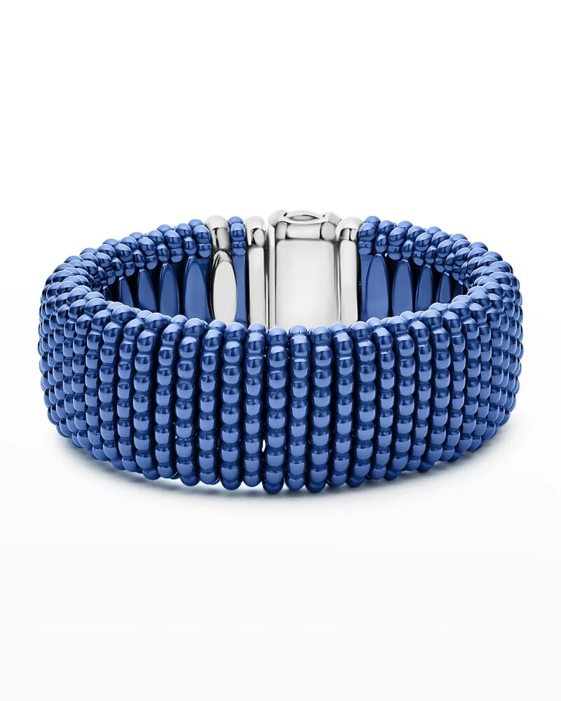 LAGOS Blue Caviar Ultramarine Ceramic Wide 23mm Rope Bracelet Cover