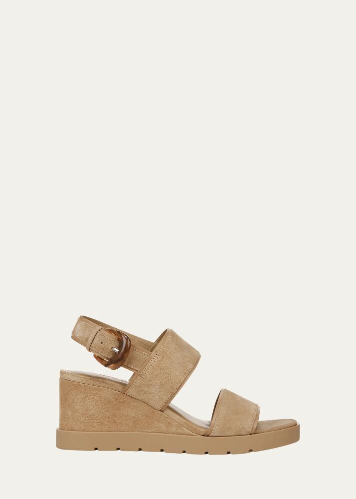 Vince Roma Suede Wedge Slingback Sandals Cover