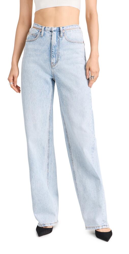 Alexander Wang Balloon Jeans with Skinny Button Back Waistband Bleach Cover