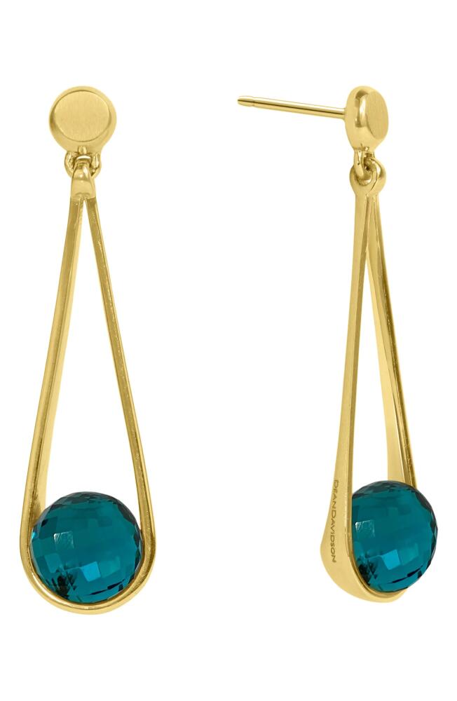 Dean Davidson Mini Ipanema Tourmaline Drop Earrings in Electric Blue/Gold Cover