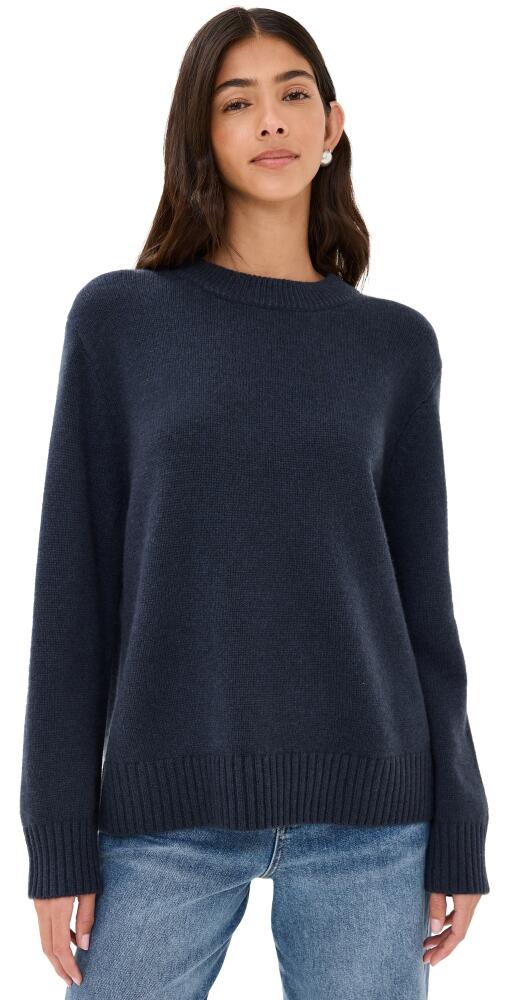 Jenni Kayne Cashmere Oversized Crewneck Heather Navy Cover