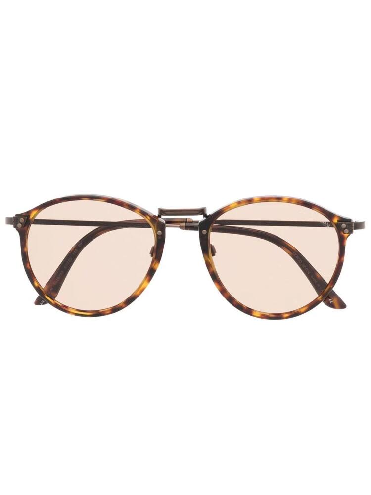 Giorgio Armani tortoiseshell round-frame sunglasses - Brown Cover