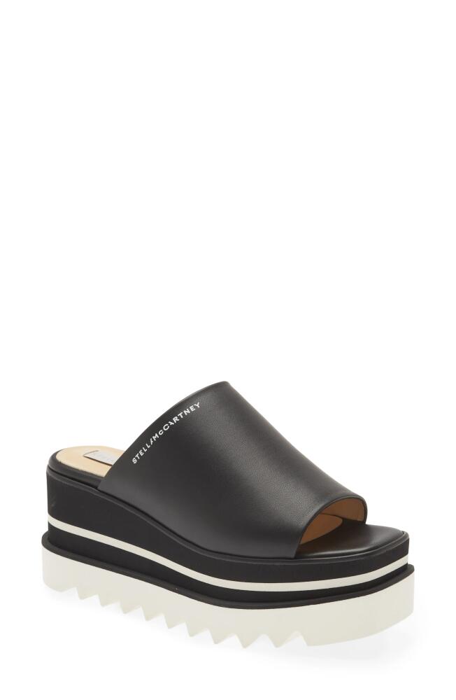 Stella McCartney Sneak-Elyse Platform Slide Sandal in 1000 - Black Cover