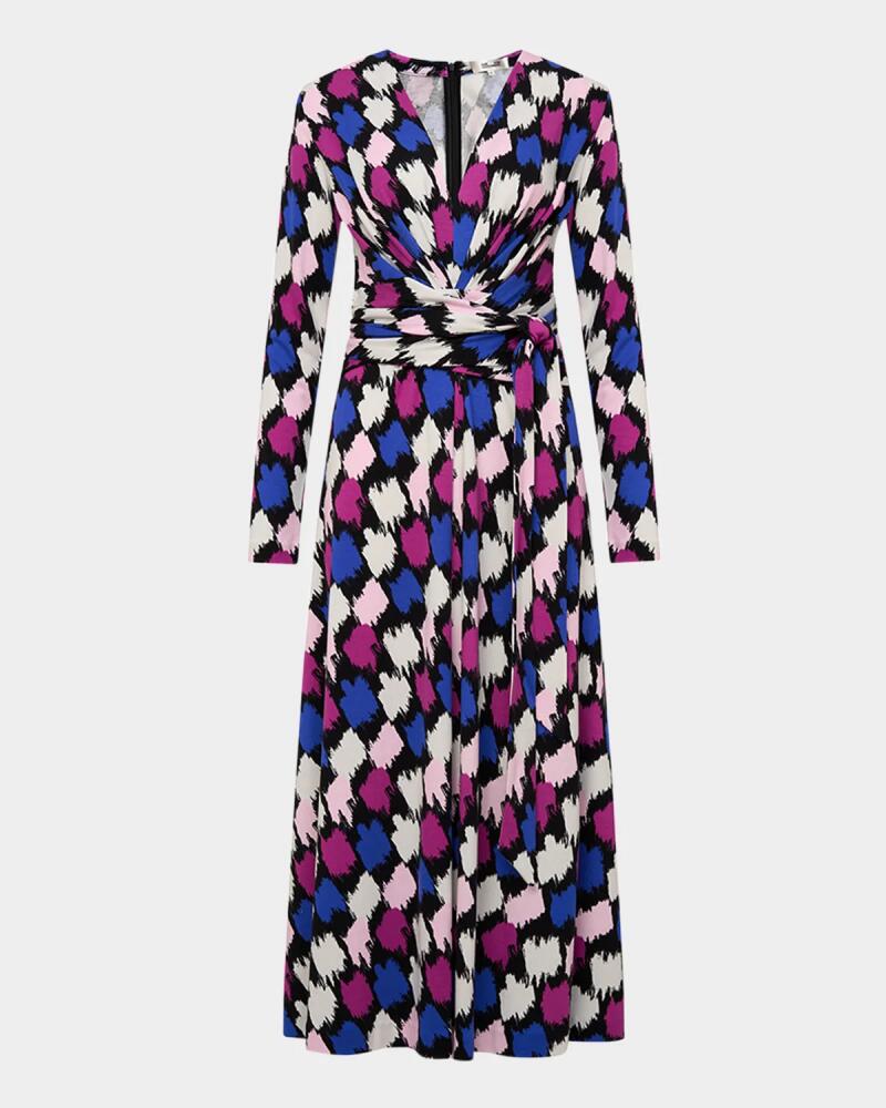 Diane von Furstenberg Dorothee Brushstroke-Print Midi Dress Cover