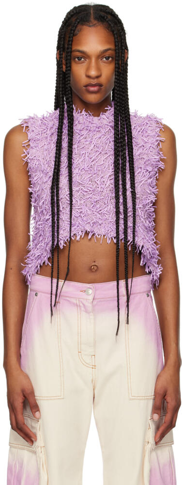 MSGM Purple Ribbon Tank Top Cover