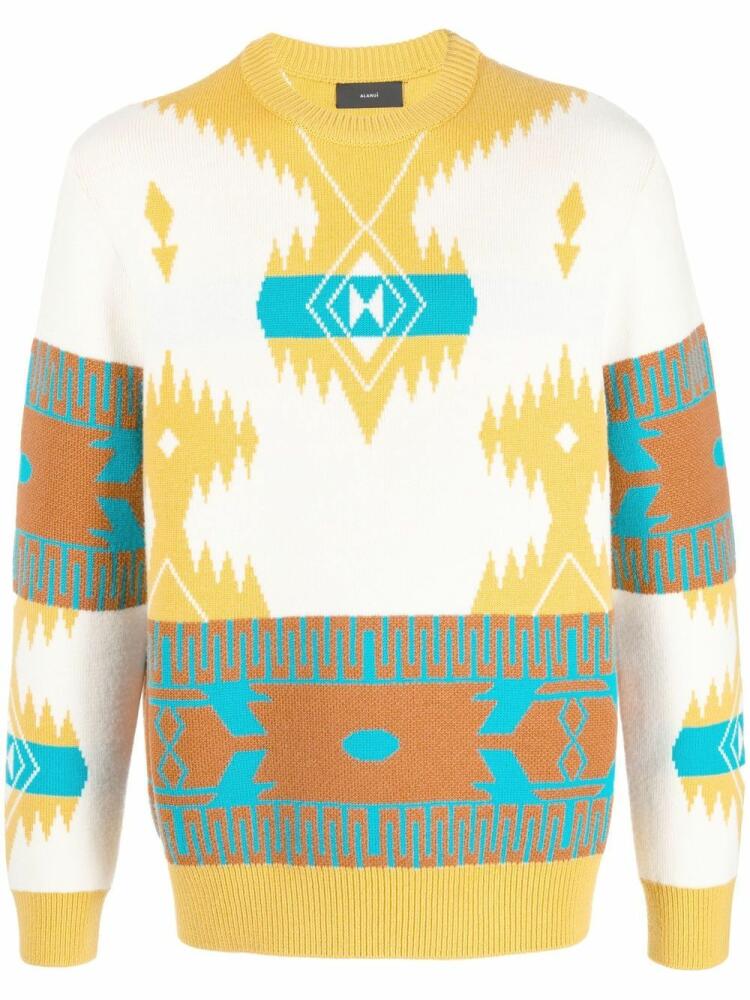 Alanui Icon Jacquard abstract-pattern jumper - Neutrals Cover