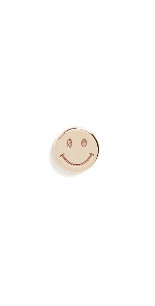 Zoe Chicco 14k Gold Single Itty Bitty Smiley Face Stud Yellow Gold Cover