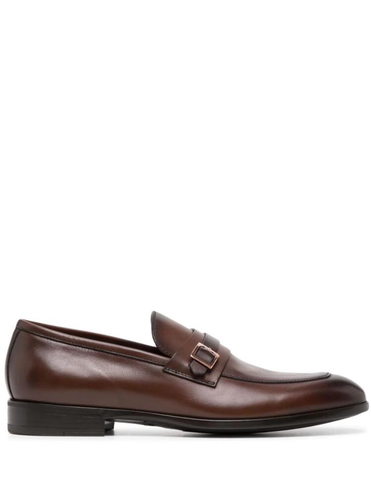 Barrett buckle-detail leather loafers - Brown Cover