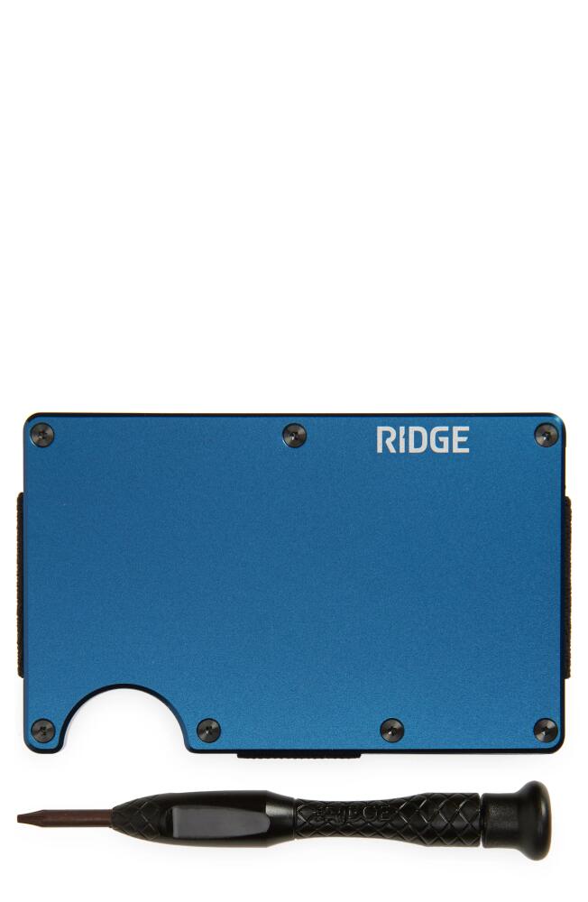 the Ridge RFID-Blocking Aluminum Money Clip Wallet in Alpine Navy Cover