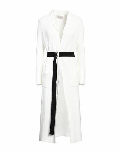 Ermanno Firenze Woman Cardigan White Cotton, Acetate Cover