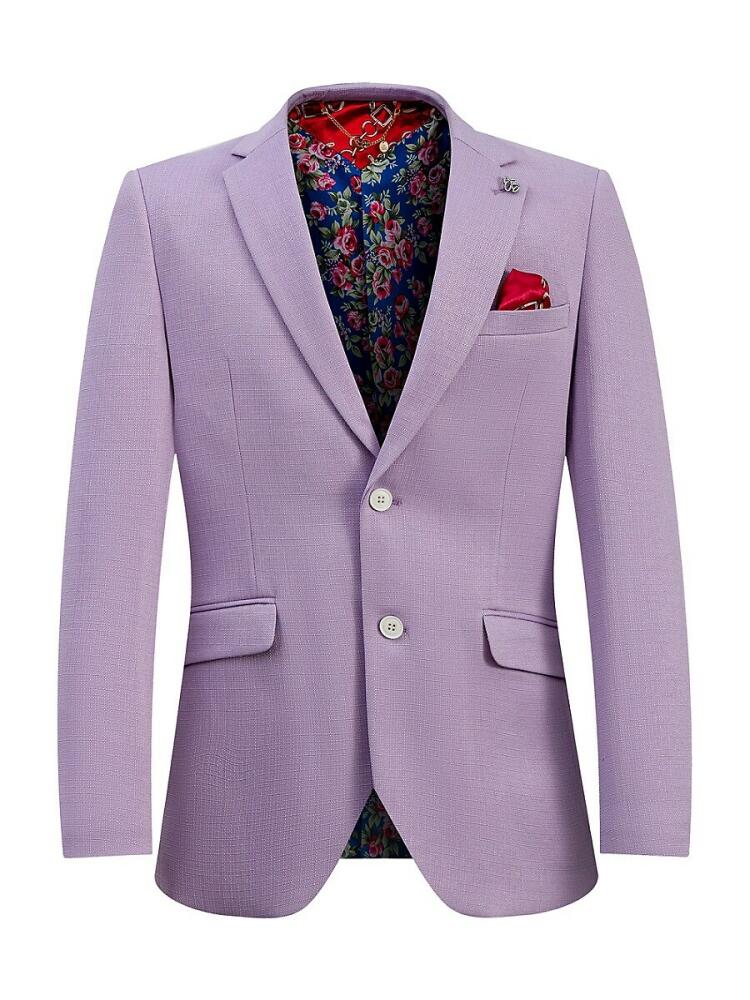 Elie Balleh Men's Slim Fit Solid Sportcoat - Lavender Cover