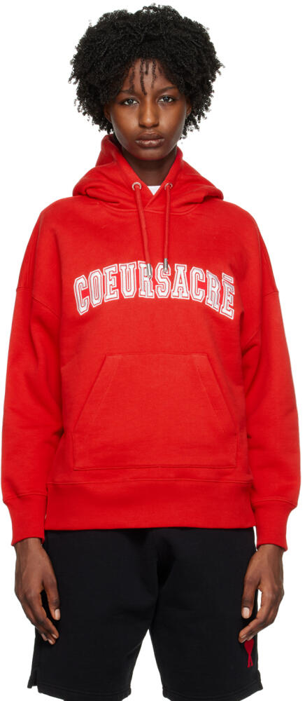 AMI Paris Red 'Cœur Sacré' Hoodie Cover