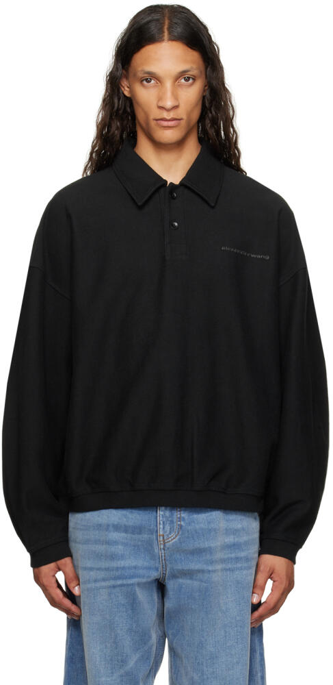 Alexander Wang Black Puffed Logo Oversized Polo Cover