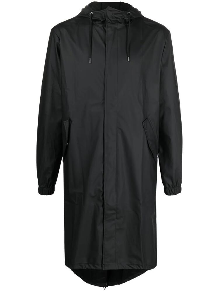 Rains zip-up hooded raincoat - Black Cover